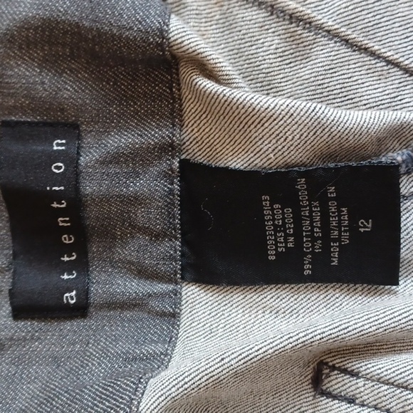 Attention pencil skirt, gray denim, sz 12 - Picture 3 of 4